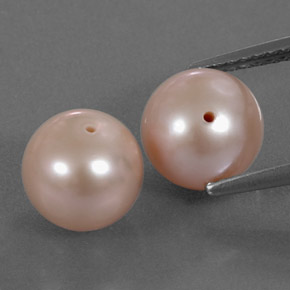Light Pink Pearl Gem - 3.4ct Drilled Sphere (ID: 334517)