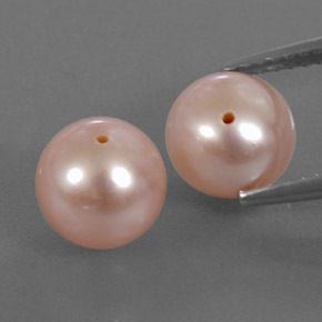 6.12 ctw Pink Pearl Gemstones, Pearl Gems in Drilled Sphere Shape for Sale.