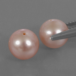 Pearl Gemstones in 7.5 mm Size for Sale, Pearl Stones in Light Pink Color