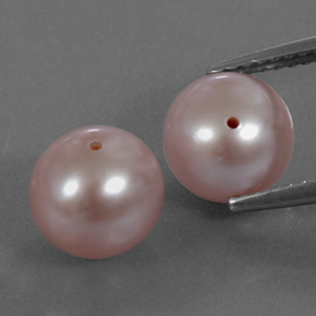 6.99 ctw Pink Pearl Gemstones, Pearl Gems in Drilled Sphere Shape for Sale.