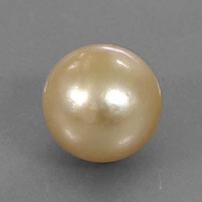 15.02 ct Yellow Pearl Stone, Natural Pearl in Spherical Shape for Sale