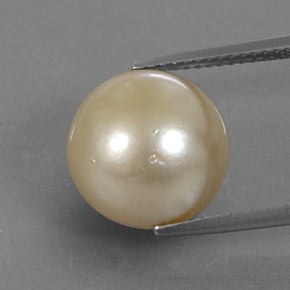 Doré léger Perle gemme - 13.1ct Sphérique (ID: 335790)