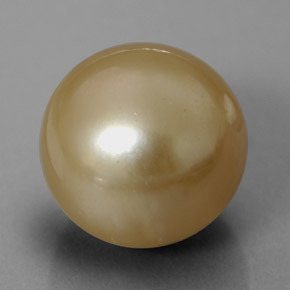 13.97 ct Yellow Pearl Stone, Natural Pearl in Spherical Shape for Sale