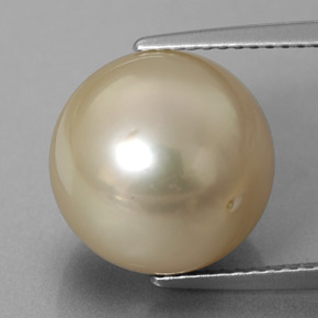 Light Golden Pearl Gem - 13.3ct Spherical (ID: 335853)