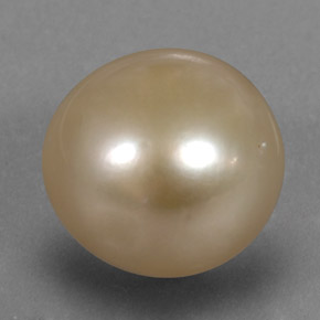 13.38 ct Yellow Pearl Stone, Natural Pearl in Spherical Shape for Sale