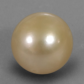 13.15 ct Yellow Pearl Stone, Natural Pearl in Spherical Shape for Sale