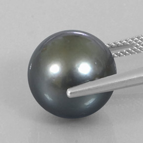 Pearl Gemstone in 12.3 mm Size for Sale, Pearl Stone in Silver Color