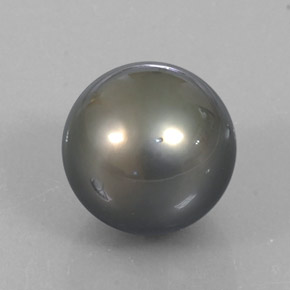 12.75 ct Gray Pearl Stone, Natural Pearl in Spherical Shape for Sale