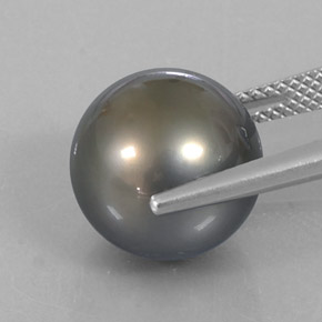 Pearl Gemstone in 12.1 mm Size for Sale, Pearl Stone in Silver Color
