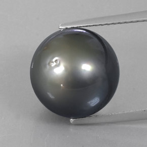 Dark Gray Pearl Gem - 13.2ct Spherical (ID: 338157)