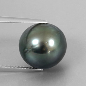 14.27 ct Gray Pearl Gemstone, Pearl Gem in Spherical Shape for Sale.