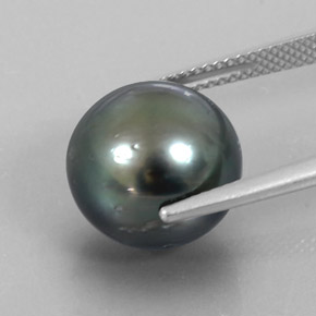 Pearl Gemstone in 12.8 mm Size for Sale, Pearl Stone in Silver Color