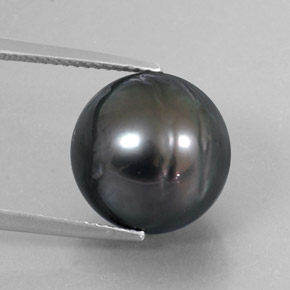 Dark Silver Pearl Gem - 14.5ct Spherical (ID: 338167)