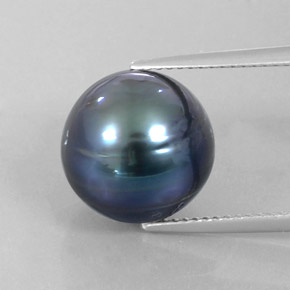 12.49 ct Gray Pearl Gemstone, Pearl Gem in Spherical Shape for Sale.