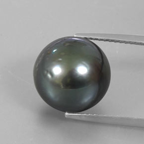 12.93 ct Gray Pearl Gemstone, Pearl Gem in Spherical Shape for Sale.