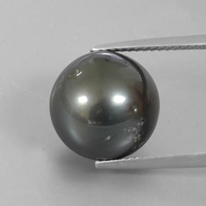 Dark Silver Жемчуг Камень - 12.8ct Сферический (ID: 338213)