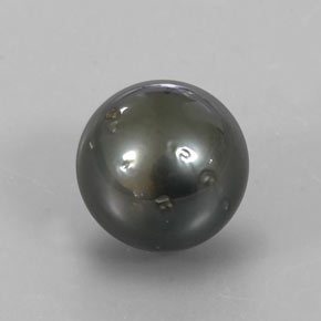 12.77 ct Gray Pearl Stone, Natural Pearl in Spherical Shape for Sale