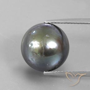 12,2mm Perla grigio taglio sfera dal mare del sud, peso di 13,02 ct, pietra preziosa naturale Coltivato d'acqua salata in purezza Opaque, 1 pezzo Perla Sferico - Colore: Argento, durezza Mohs di 2,5 - 4,5 , Photo A