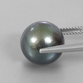 Pearl Gemstone in 12.3 mm Size for Sale, Pearl Stone in Silver Color