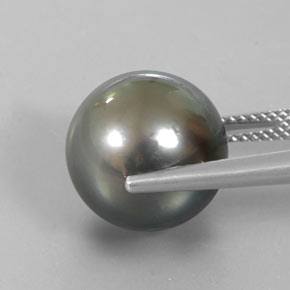 Pearl Gemstone in 12.8 mm Size for Sale, Pearl Stone in Silver Color
