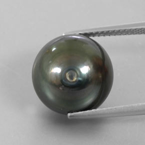 15.48 ct Gray Pearl Gemstone, Pearl Gem in Spherical Shape for Sale.