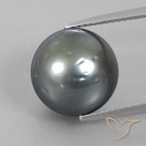 Perla Sferico da 13,62 ct dal mare del sud, dimensione 12,4mm, purezza Opaque, pietra preziosa naturale Coltivato d'acqua salata, Perla 1pc in colore Argento, durezza Mohs di 2,5 - 4,5, Photo A