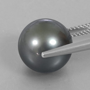 Pearl Gemstone in 12.2 mm Size for Sale, Pearl Stone in Silver Color