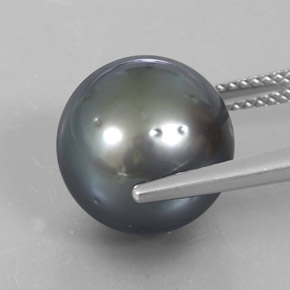 Pearl Gemstone in 12.5 mm Size for Sale, Pearl Stone in Silver Color