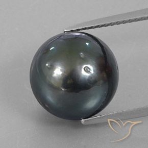Perla grigio taglio sfera da 13,05 ct dal mare del sud, dimensione 13,1mm, pietra preziosa naturale Coltivato d'acqua salata , purezza Opaque, Perla Sferico da 1 pz, durezza Mohs di 2,5 - 4,5, Photo A