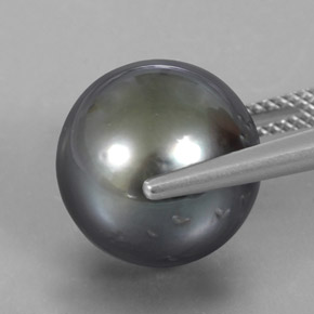Pearl Gemstone in 13.1 mm Size for Sale, Pearl Stone in Silver Color