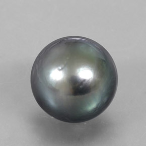 12.55 ct Gray Pearl Stone, Natural Pearl in Spherical Shape for Sale