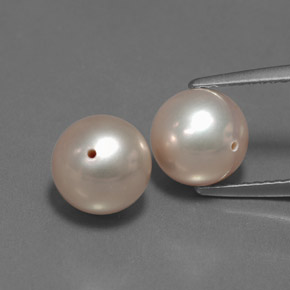 6.24 ctw Pink Pearl Gemstones, Pearl Gems in Drilled Sphere Shape for Sale.
