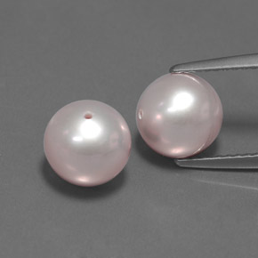 6.10 ct Pink Pearl Gemstone, Pearl Gem in Drilled Sphere Shape for Sale.