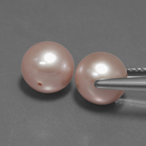 Pearl Gemstones in 8 mm Size for Sale, Pearl Stones in Ladybug Red Color