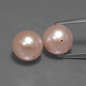 7.10 ct Pink Pearl Gemstone, Pearl Gem in Drilled Sphere Shape for Sale.