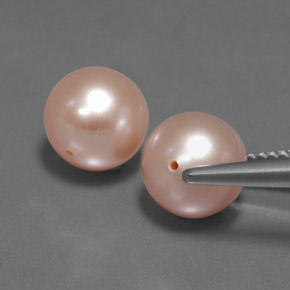Pearl Gemstone in 8.1 mm Size for Sale, Pearl Stone in Pink Color