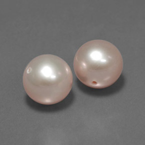 6.07 ctw Pink Pearl Stones, Natural Pearl in Drilled Sphere Shape for Sale