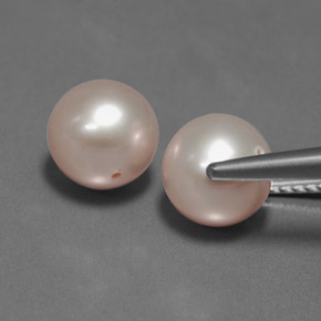 Pearl Gemstones in 7.6 mm Size for Sale, Pearl Stones in Pink Color