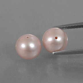 Orange Pink Pearl Gem - 3ct Drilled Sphere (ID: 349655)