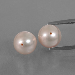 Light Orange Pearl Gem - 3.1ct Drilled Sphere (ID: 349656)