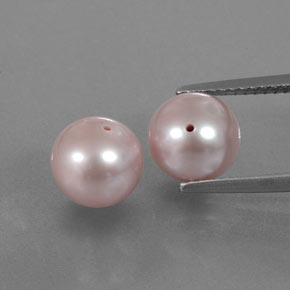 6.74 ct Pink Pearl Gemstone, Pearl Gem in Drilled Sphere Shape for Sale.