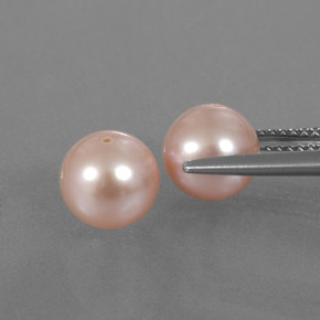 Pearl Gemstones in 7.7 mm Size for Sale, Pearl Stones in Light Pink Color