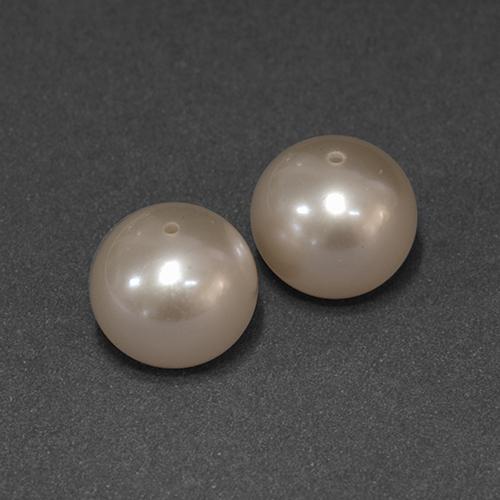 Pearl Gemstone in 8 mm Size for Sale, Pearl Stone in Cream Pink Color