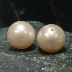 6.97 ctw Pink Pearl Stones, Natural Pearl in Drilled Sphere Shape for Sale