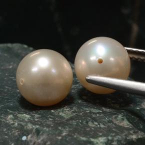 Pearl Gemstones in 8 mm Size for Sale, Pearl Stones in Silver Pink Color