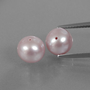 7.04 ct Pink Pearl Gemstone, Pearl Gem in Drilled Sphere Shape for Sale.