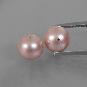 6.62 ct Pink Pearl Gemstone, Pearl Gem in Drilled Sphere Shape for Sale.