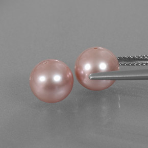 Pearl Gemstone in 7.8 mm Size for Sale, Pearl Stone in Pink Color