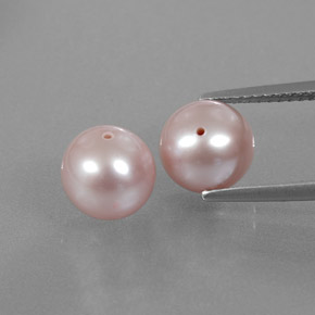 6.85 ct Pink Pearl Gemstone, Pearl Gem in Drilled Sphere Shape for Sale.