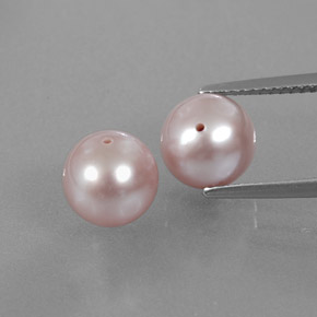 6.98 ct Pink Pearl Gemstone, Pearl Gem in Drilled Sphere Shape for Sale.
